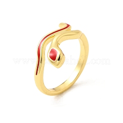 Brass Enamel Cuff Rings for Women&nbsp;RJEW-F188-04G-02