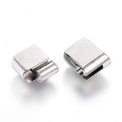変色しにくい304ステンレススチール製のマグネット留め具と接着端  直方体の  ステンレス鋼色  23x13x8mm  穴：12x6mm&nbsp;STAS-D159-17