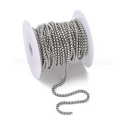 Tarnish Resistant 304 Stainless Steel Box Chains&nbsp;CHS-K001-37B