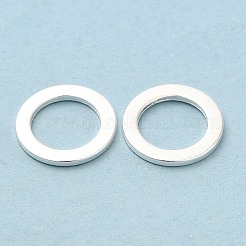 真鍮製フレームコネクター  カドミウムフリー＆鉛フリー  丸いリング  925銀メッキ  12x1mm  内径：8.2mm&nbsp;KK-M250-31A-S