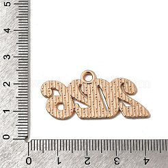 10本合金エナメルペンダント  2026のチャーム  ライトゴールド  ミックスカラー  18x36x1mm  穴：3mm&nbsp;PALLOY-D314-07KCG