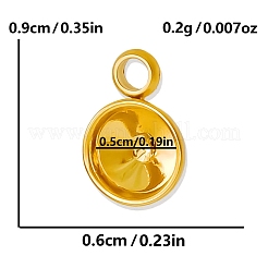 304 Stainless Steel Pendant Cabochon Settings&nbsp;PW-WG002AB-08