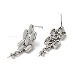 Brass Stud Earring Findings&nbsp;KK-P239-08P