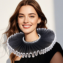 Detachable Lady's Gauze Fake Collar&nbsp;AJEW-WH20042-91A