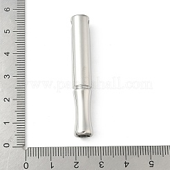 304ステンレススチール製ビッグペンダント  チューブチャーム  変色しない  ステンレス鋼色  51x8mm  穴：3mm&nbsp;STAS-S186-15P