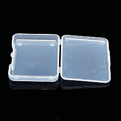 クリアプラスチックビーズ収納ケース  直方体の  透明  6.8x5.2x1.1cm&nbsp;LS-CON-WH0020-01