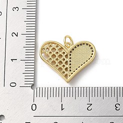 Brass Micro Pave Clear Cubic Zirconia Pendants&nbsp;KK-C045-01C-G