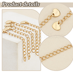 15Pcs 304 Stainless Steel Curb Chain Extender&nbsp;STAS-UN0061-44
