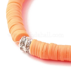 4Pcs 4 Colors Hanamade Polymer Clay Heishi Surfer Stretch Bracelets Set&nbsp;BJEW-JB07716