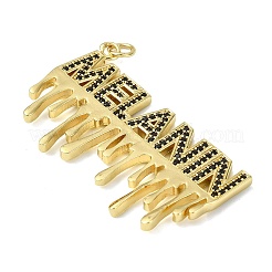 Brass Micro Pave Cubic Zirconia Pendants&nbsp;LS-KK-H270-07I-01