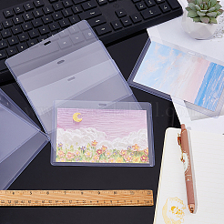 60Pcs Transparent Plastic Name Card Holders&nbsp;AJEW-FH0009-08C