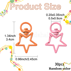 30Pcs Spray Painted Eco-Friendly Alloy Swivel Snap Hooks Clasps&nbsp;FIND-YW0008-98