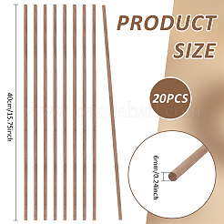 黒クルミの木製スティック  クラフト用品  淡い茶色  400x6mm&nbsp;DIY-WH20050-48B