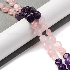 Natural Rose Quartz & Amethyst Beads Strands&nbsp;G-L610-B16-01