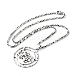 201 Stainless Steel Sigil of Volac/valak Pendant Necklaces&nbsp;NJEW-H065-15P