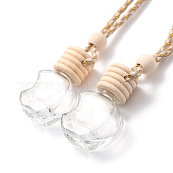 Empty Glass Perfume Bottle Pendants&nbsp;HJEW-C009-02