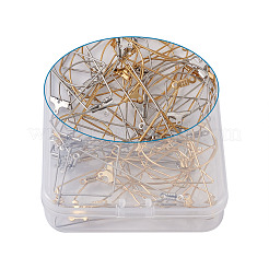 ステンレス鋼ワイヤーペンダント  フープピアスパーツ  混合図形  ゴールデン·ステンレス鋼色  36個/箱&nbsp;STAS-TA0004-43