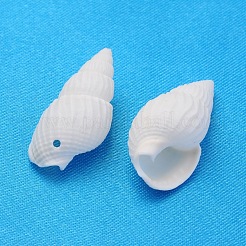 ナチュラルトランペットシェルビーズ  混成  ホワイト  17~31x10~15x8~11mm  穴：1mm&nbsp;X-BSHE-S061
