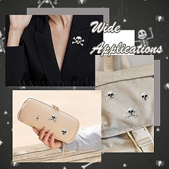 8Pcs 4 Styles Halloween Alloy Lapel Pin Backs for Backpack Clothes&nbsp;JEWB-CJ0003-46