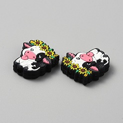 Cattle Theme Silicone Focal Beads&nbsp;LS-SIL-CJC0001-24G