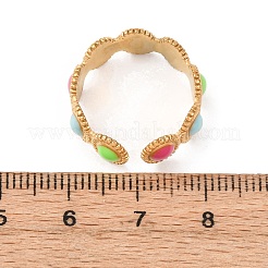 304 Stainless Steel Cuff Rings for Women&nbsp;LS-RJEW-D334-02E-G