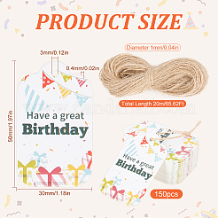 150Pcs Happy Birthday Paper Gift Tags&nbsp;CDIS-SP0001-21F