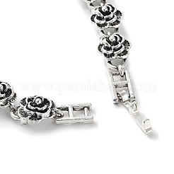 Vintage Alloy Rose Flower Link Chain Bracelet for Women&nbsp;BJEW-A140-01AS