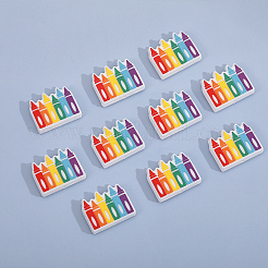 10Pcs Crayon Food Grade Eco-Friendly Silicone Beads&nbsp;SIL-GO0001-18