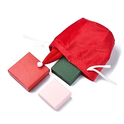 クリスマス帽子 ベルベット 巾着袋  クリスマスプレゼント用  レッド  19x17cm&nbsp;ST-CJ0001-01A