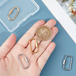 4Pcs 4 Styles Ion Plating(IP) 304 Stainless Steel Screw Carabiner Lock Charms&nbsp;STAS-UN0053-33