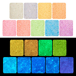 1776Pcs 8 Colors Luminous Transparent Glass Seed Round Beads&nbsp;GLAA-TA0001-62
