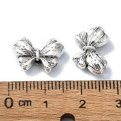 チベット風合金ビーズ  蝶結び  アンティークシルバー  10x15x4.3mm  穴：1.8mm  約273個/500g&nbsp;TIBEB-F065-07AS-06