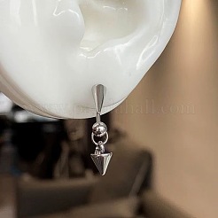 304ステンレススチールダングルスタッドピアス  コーン  ステンレス鋼色  10x10mm&nbsp;FS-WG2B7D5-02