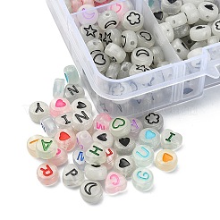 480Pcs 8 Style Luminous Acrylic Beads&nbsp;MACR-YW0002-11