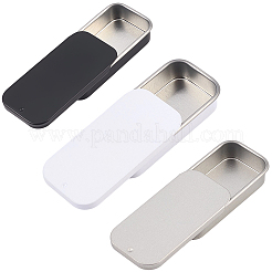 9Pcs 3 Colors Slide Top Tinplate Trinket Storage Boxes&nbsp;CON-CP0001-016B
