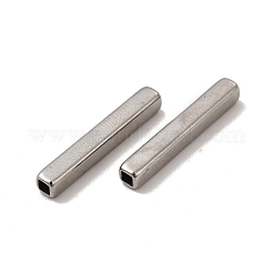 変色しない304ステンレススチールビーズ  長方形  ステンレス鋼色  20x3x3mm  穴：1.8x1.8mm&nbsp;STAS-H179-04F-P