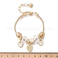 Alloy Enamel European Beads Charm Bracelets&nbsp;BJEW-F495-03G