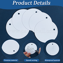 100Pcs Flat Round PVC Blank Price Tags&nbsp;ODIS-SP0001-10D