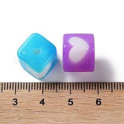 Two Tone Opaque Acrylic Beads&nbsp;X-SACR-I005-03