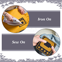 Computerized Embroidery Cloth Iron on/Sew on Patches&nbsp;LS-PATC-WH0006-91C