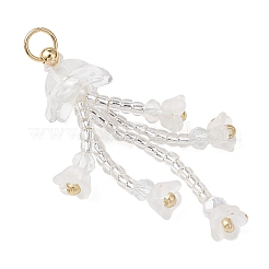 Glass Seed Beaded Pendants&nbsp;PALLOY-MZ01230-02