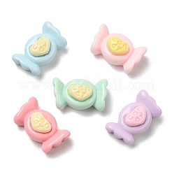 不透明樹脂模造食品デコデンカボション  キャンディ  ミックスカラー  9x16x7.5mm&nbsp;RESI-K027-16