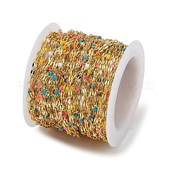 Rack Plating Brass Dapped Chains&nbsp;AJEW-Q153-03G-11