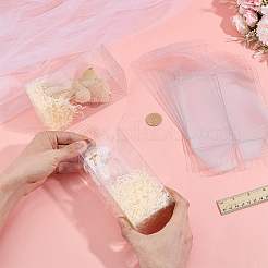 長方形折りたたみ透明PVC収納ボックス68個  化粧品用のギフトケース  ジュエリー収納  透明  7.1x7.1x15.1cm&nbsp;CON-WA0001-16