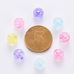 Transparent Crackle Acrylic Beads&nbsp;MACR-S370-G8mm