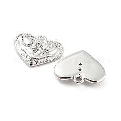Brass Micro Pave Cubic Zirconia Pendants&nbsp;KK-E090-12P