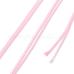 16mの丸型ナイロン編みコード  壁掛け用  工芸  ギフト包装  ピンク  2mm  約17.50ヤード（16m）/ロール&nbsp;OCOR-I013-01F