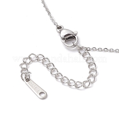 Alloy Crystal Rhinestone Cable Chain Blue Enamel Eye Pendant Necklaces for Women&nbsp;NJEW-JN04977-02