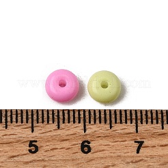模造ヒスイのガラスビーズ  ロンデルビーズ  ミックスカラー  6~6.5x3.5mm  穴：1.2~1.4mm  約5000個/1000g&nbsp;DGLA-C005-B01-3x6mm-04