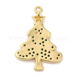 Rack Plating Brass Pave Cubic Zirconia Pendants&nbsp;X-KK-R150-08G-01